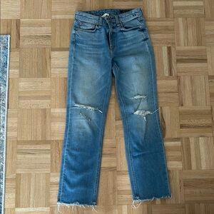 rag & bone Distressed Blue Jeans